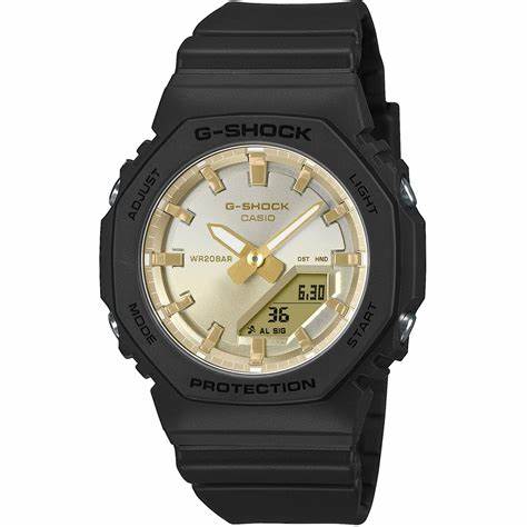 Casio G-Shock GMA-P2100SG-1AER Women's Watch – Black Resin Strap, Gold Gradient Dial