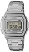 Casio A1000DN-7ER Unisex Digital Watch - Silver Stainless Steel Case with Interchangeable Metal and Cloth Bands