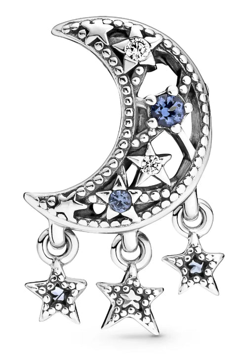 Pandora 799643C01 Stella e mezzaluna - Argento 925 con zirconi blu e trasparenti