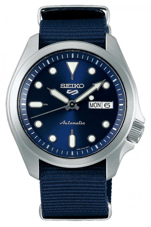 Seiko 5 Sports SRPE63K1 Automatic Men's Watch - Blue Dial, Nylon Strap