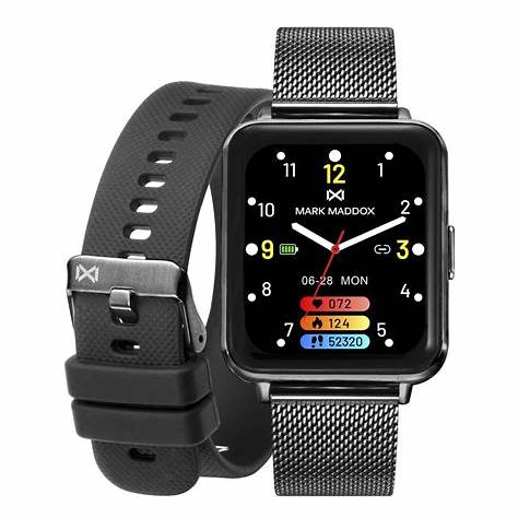 Mark Maddox HS1002-50 Smartwatch unisex - Cinturino in acciaio milanese nero, touchscreen