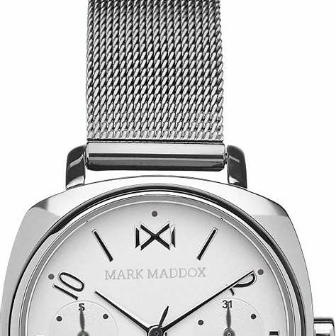 Mark Maddox MM0100-15 Women's Analog Quartz Watch - Stainless Steel Case, Milanese Mesh Bracelet