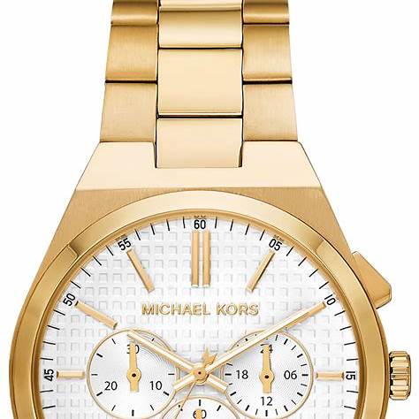 Michael Kors MK9120 Orologio cronografo oversize da uomo in acciaio inossidabile, tonalità oro