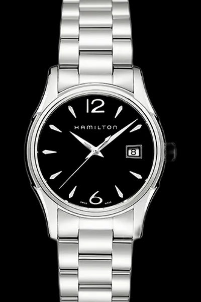 Hamilton Jazzmaster Lady Quartz H32351135 - Acciaio inossidabile 34 mm, quadrante nero, bracciale in acciaio inossidabile