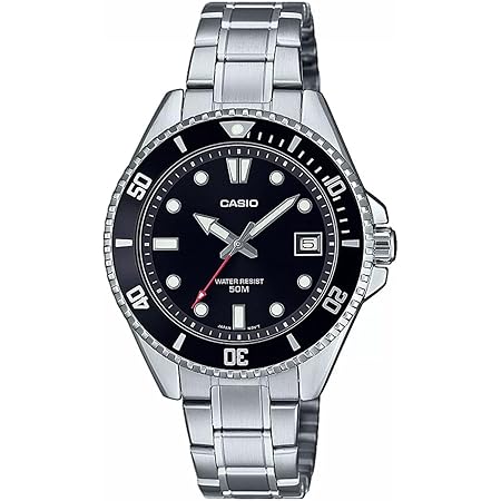 Casio MDV-10D-1A1VEF Men's Watch - Black Dial, Stainless Steel Bracelet