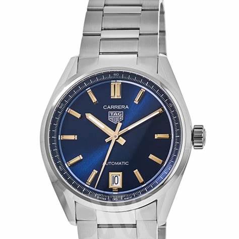 Orologio TAG Heuer Carrera Date WBN2311.BA0001 Donna - Quadrante blu, bracciale in acciaio