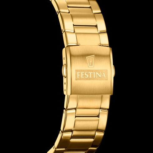 Festina F20541/3 Chrono Sport – 45 mm Gold PVD, Green Dial, Chronograph