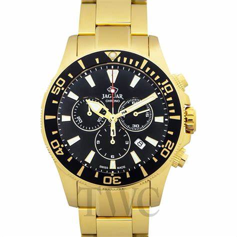 JAGUARJaguar Men's Swiss Quartz Chronograph Watch - Model J864/3, Gold - Tone Stainless Steel, Black DialWATCHESEcecile