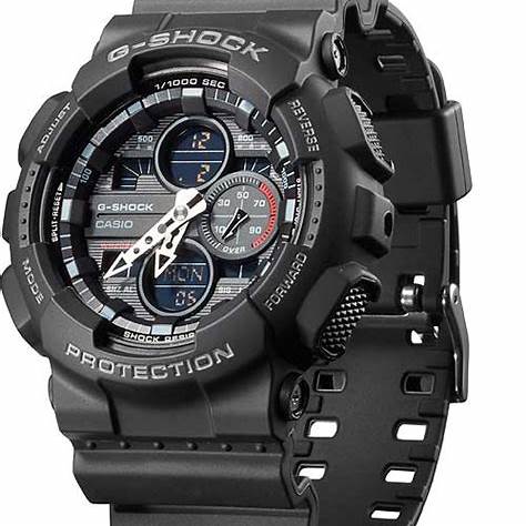 Casio G-SHOCK GA-140-1A1ER Men's Analog-Digital Watch – Black Resin Band, 200M Water Resistance