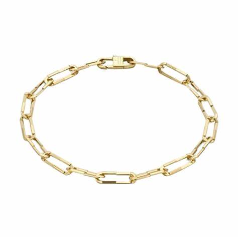 Gucci Link to Love 18k Yellow Gold Chain Bracelet - Size 19cm