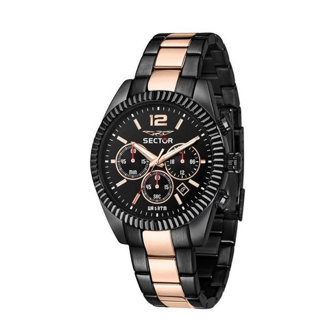 Sector 240 R3273640026 Men's Chronograph – 41mm Black & Rose Gold, Quartz