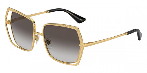 Dolce & Gabbana DG 2306 02/8G 55 Women's Sunglasses – Gold Frame, Grey Gradient Lenses