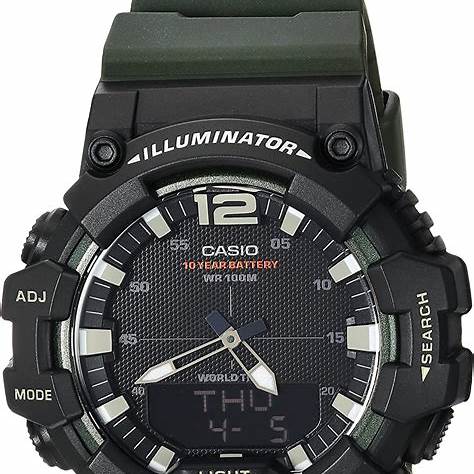 Reloj analógico-digital para hombre Casio HDC-700-3AVCF - Correa de resina verde, batería de 10 años