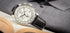 Zeppelin 100 Jahre 8680-3 Men's Alarm Chronograph – Ivory Dial, Black Leather Strap