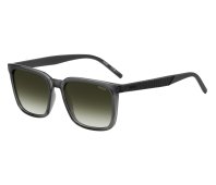 Hugo HG 1327/S KB7/9K Men's Transparent Grey Rectangular Sunglasses - Grey Lenses