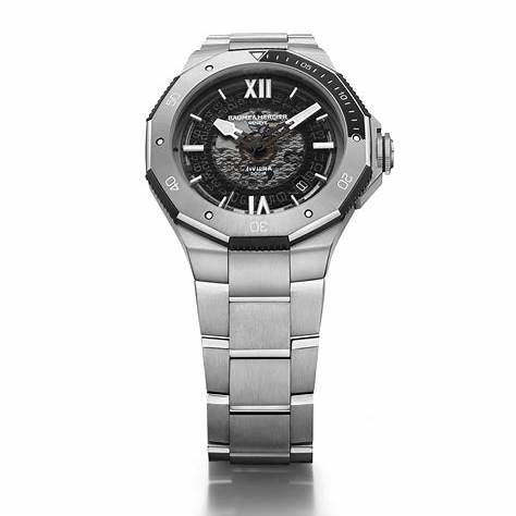 Baume & Mercier Riviera 10717 Orologio automatico da uomo - Quadrante zaffiro grigio fumé, bracciale in acciaio inossidabile