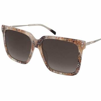 Missoni MIS 0107/S Occhiali da sole da donna - 57 mm, montatura beige con lenti marrone sfumato