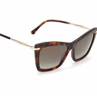 Occhiali da sole Jimmy Choo SADY/S 086/HA Donna - 56 mm, montatura avana scuro con lenti sfumate marroni