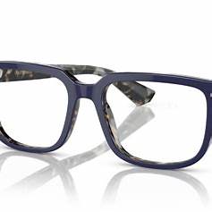 Dolce & Gabbana DG3380 3423 U 54 Occhiali da vista squadrati da uomo - Montatura blu su blu avana