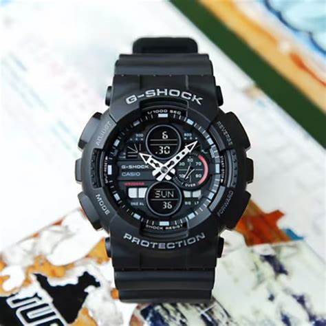 Casio G-SHOCK GA-140-1A1ER Men's Analog-Digital Watch – Black Resin Band, 200M Water Resistance