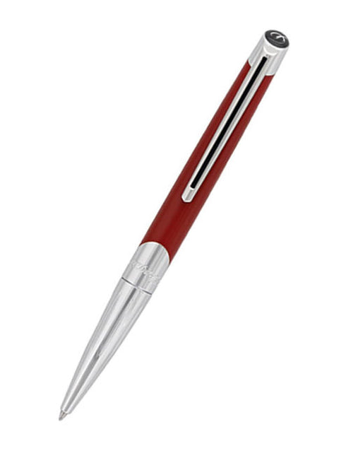 S.T. Dupont Défi Millenium Ballpoint Pen Model 405739 - Silver and Matte Red