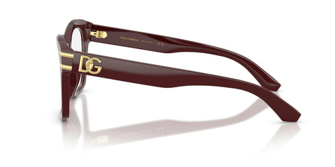 Dolce & Gabbana DG3419 3091 52 Women's Eyeglasses – Bordeaux Square Acetate Frame