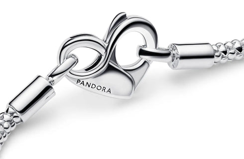 Pandora Moments Bracciale a catena con borchie 592453C00-23 - Argento 925, chiusura a cuore, 23 cm