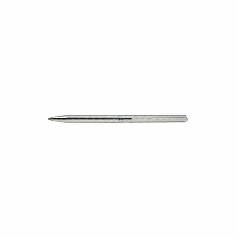 S.T. Dupont Classique Ballpoint Pen Model 045170N - Silver-Plated Vertical Lines