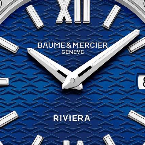 Baume & Mercier Riviera 10727 Orologio al quarzo da donna - Quadrante blu, bracciale in acciaio inossidabile
