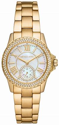 Michael Kors Mini Everest MK7363 Orologio da donna - Tono oro, lunetta in cristallo pavé