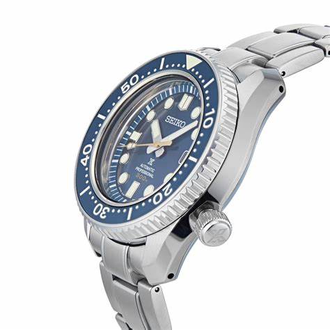 Seiko Prospex SLA023J1 Herren Automatik-Taucheruhr - Blaues Zifferblatt, Edelstahlarmband