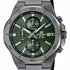 Casio Edifice EFV-640DC-3AVUEF Men's Chronograph Watch – Green Dial, Gray Ion-Plated Stainless Steel Bracelet