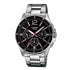 Casio MTP-1374D-1AVDF Herren-Edelstahlarmbanduhr – Schwarzes Zifferblatt