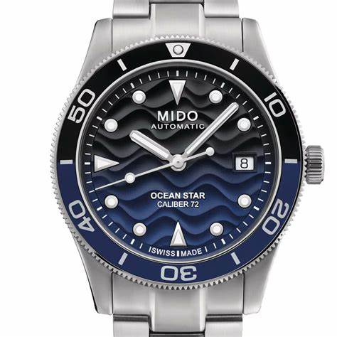 Mido Ocean Star 39 M026.907.11.041.00 Orologio automatico da uomo - Quadrante blu, bracciale in acciaio inossidabile