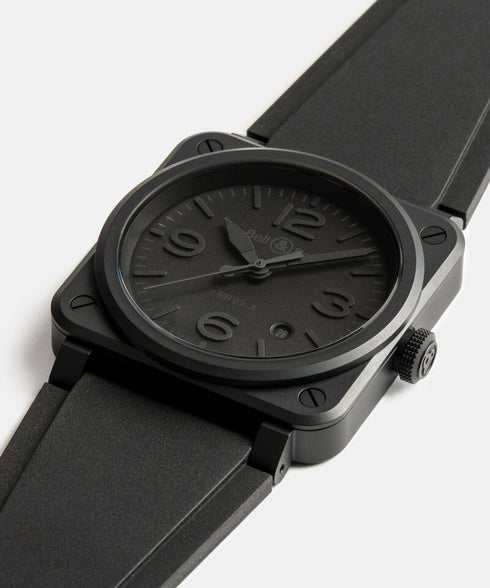 Bell & Ross BR 03 Phantom BR03A-PH-CE/SRB - Orologio automatico in ceramica nera 41 mm