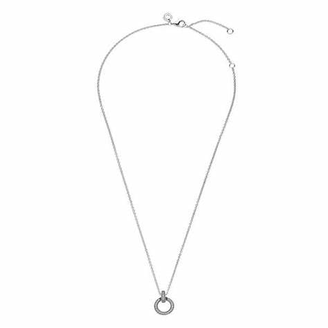 Collana Pandora con ciondolo a doppio cerchio 399487C01-45 - Argento 925 con zirconia cubica