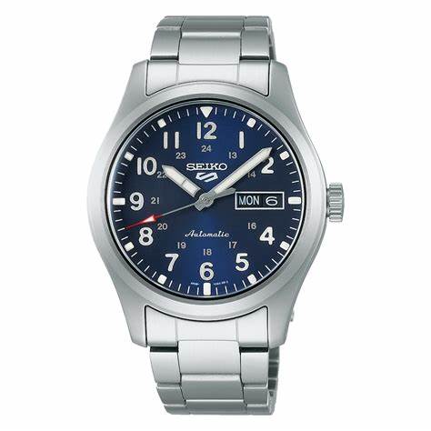 Seiko 5 Sports SRPG29K1 Automatic Men's Watch - Blue Dial, Stainless Steel Bracelet