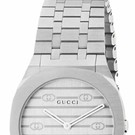 Gucci 25H YA163501 Women's Watch – Silver Dial, Stainless Steel Bracelet