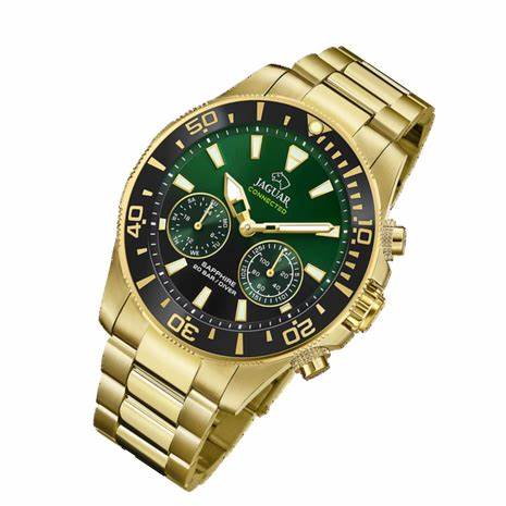 JAGUARJaguar J899/5 Hybrid Diver Men's Watch - Gold Stainless Steel, Green DialWATCHESEcecile