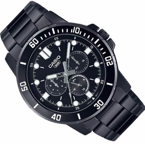 Reloj Casio MTP-VD300B-1EUDF de caballero chapado en ión negro - Esfera negra