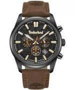 TIMBERLANDTimberland Northbridge TDWGF0009603 Men's 45mm Black Dial Quartz Watch – Brown Leather StrapWATCHESEcecile