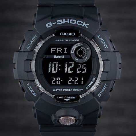 Orologio digitale da uomo Casio G-SHOCK GBD-800-1BER - Cinturino in resina nera, connettività Bluetooth