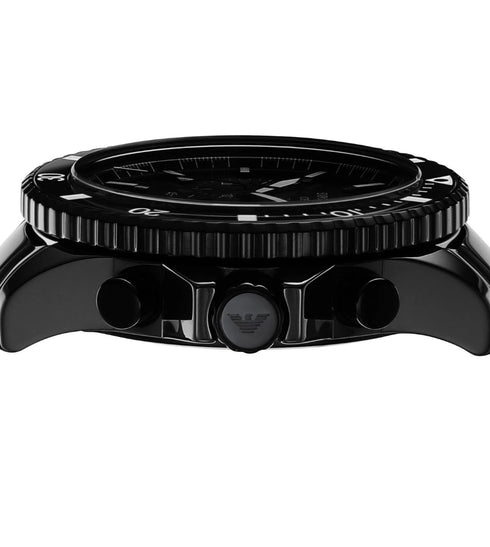 EMPORIO ARMANIEmporio Armani AR70010 Men's Chronograph Watch - Black Ceramic, Grey DialWATCHESEcecile