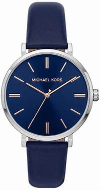 Michael Kors MK2968 Women's Watch - Silver-Tone Case, Blue Dial, and Strap