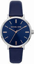 Michael Kors MK2968 Women's Watch - Silver-Tone Case, Blue Dial, and Strap