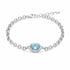 Miluna BRD909 Bracciale da donna - Argento 925 con topazio blu ovale