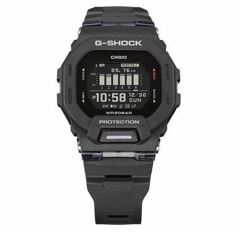 Reloj Deportivo Digital para Hombre Casio G-SHOCK GBD-200-1ER – Correa de Resina Negra, Bluetooth, Contador de Pasos