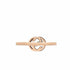 Gucci Interlocking G 18ct Roségold Diamantring - Größe 6