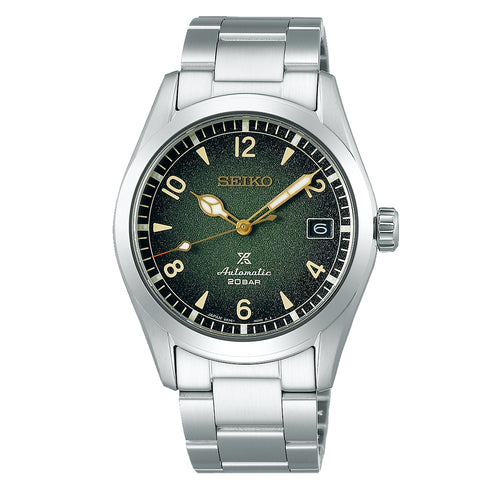 Seiko Prospex Alpinist SPB155J1 Men's Watch - Green Dial, Stainless Steel Case and Bracelet