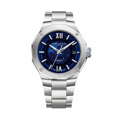 Orologio automatico Baume & Mercier Riviera MOA10616 42 mm - Quadrante blu zaffiro